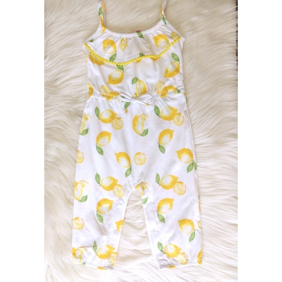 baby girl lemon romper